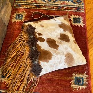 Myra Cow Hide Tote/Crossbody bag with adjustable strap
